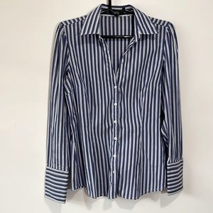 Express button down shirt - blue white stripes  - size M
